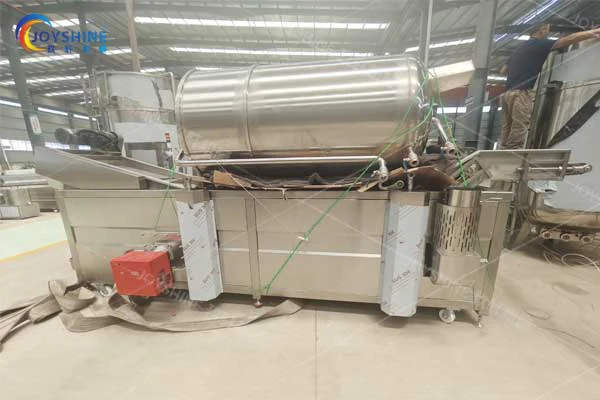 Continuous tortilla chips frying equipment detail