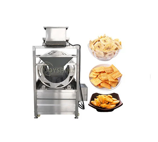 Front view of an automatic snack seasoning machine