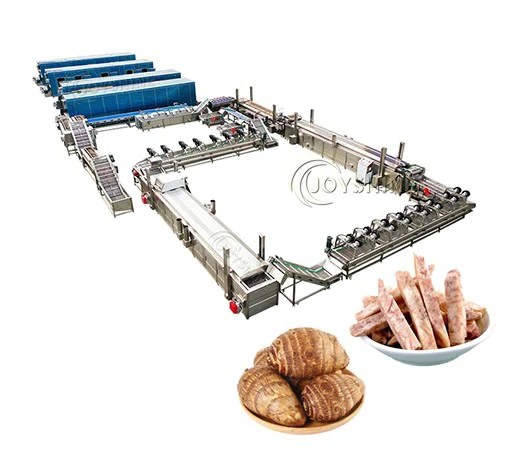 Cassava chips processing and frying line configuration