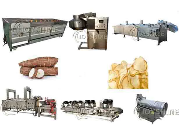 Cassava chips processing equipment and production stages
