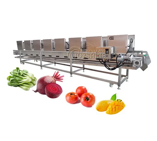 Industrial cooling conveyor with multiple air sections