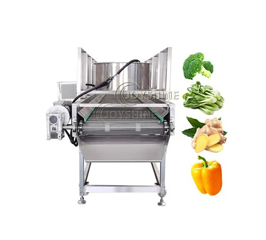 Infeed view of an industrial air cooling conveyor