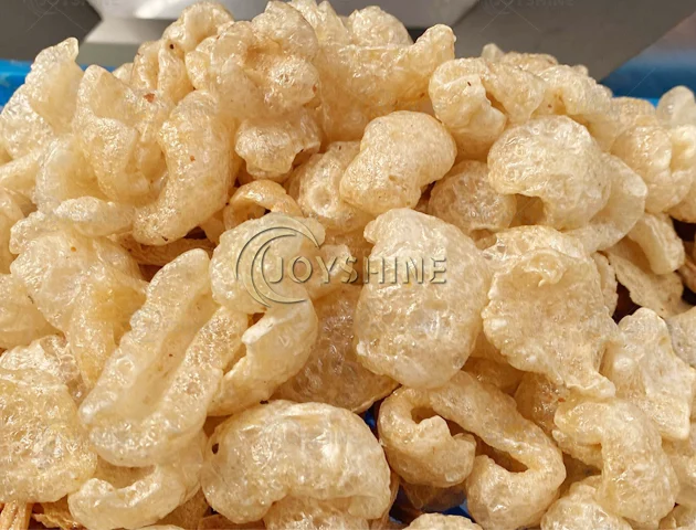 Finished fried pork rind samples