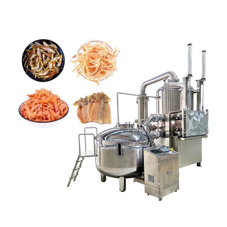 Industrial vacuum fryer for fruit vegetable and protein snacks