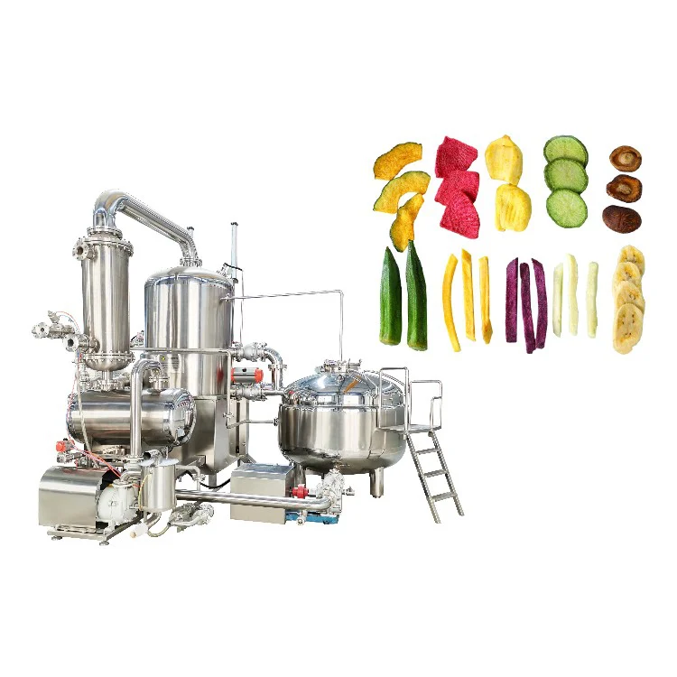 Vacuum fryer for fruit and vegetable chips