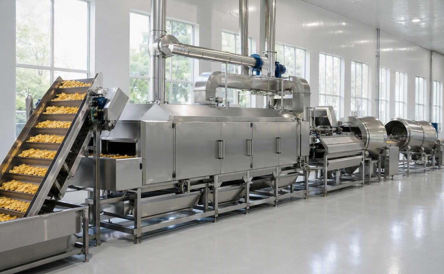 Custom industrial frying line