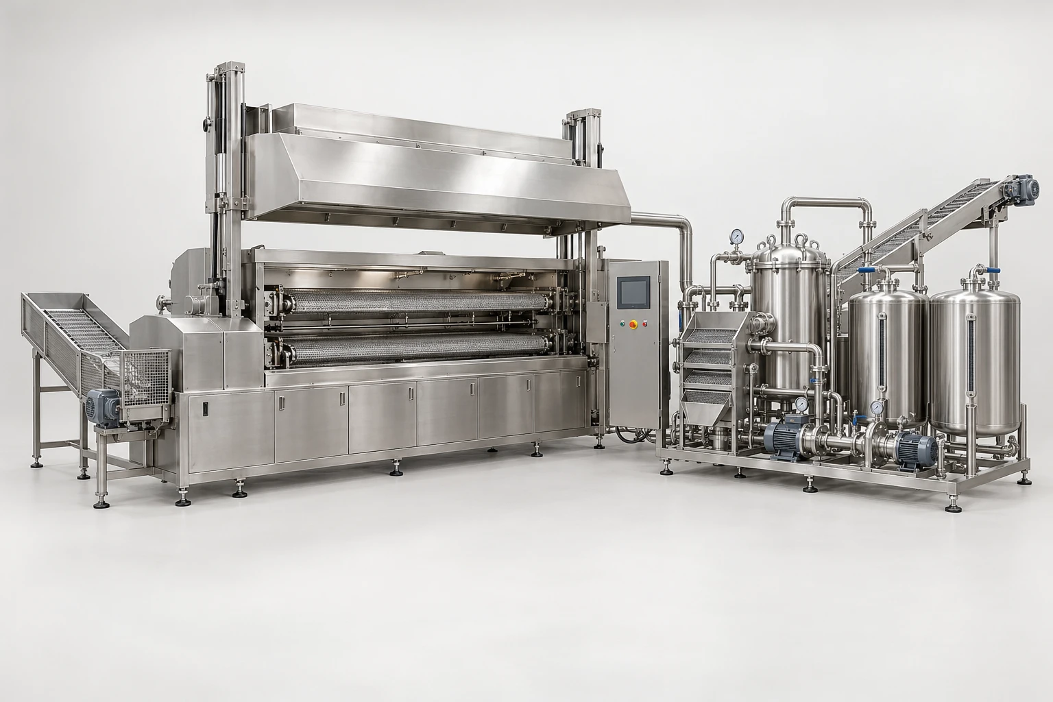 Continuous Fryer with Vacuum Oil Filter